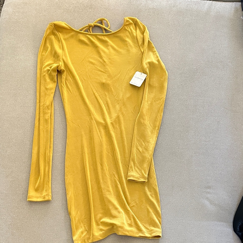 FREE PEOPLE Call Me Later Long Sleeve In Ceylon Yellow